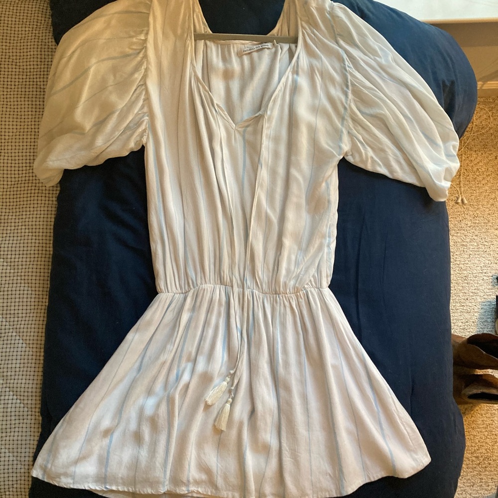 Faithfull the Brand blue and white casual dress